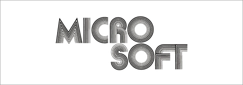 Первый логотип Microsoft. 1975 год