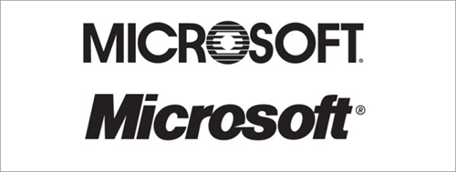 Старые логотипы Microsoft