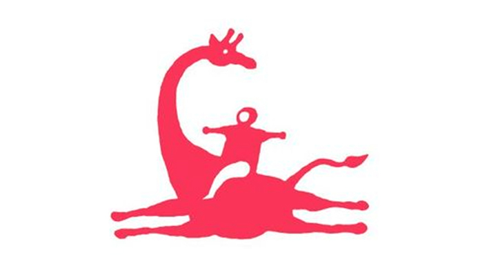 логотип с розовым жирафом